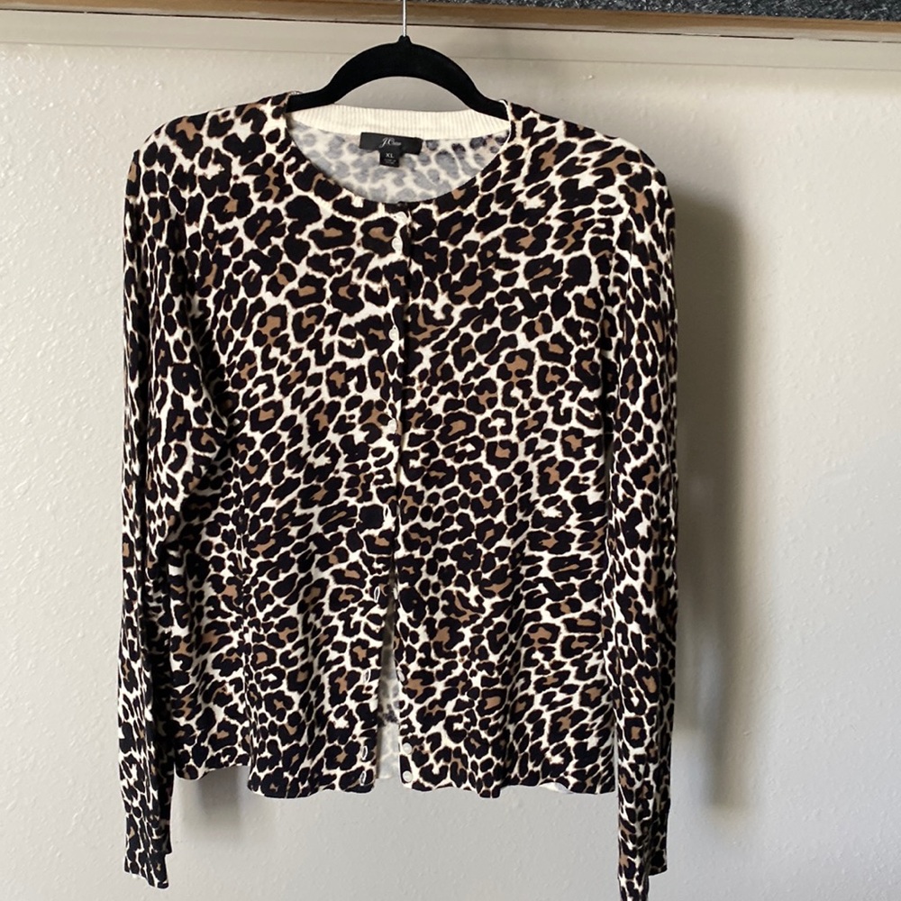 J Crew 100% Cotton Crewneck Cardigan